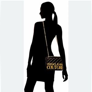 Versace Black & Gold Crossbody Bag